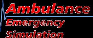 Ambulance emergency simulation logo
